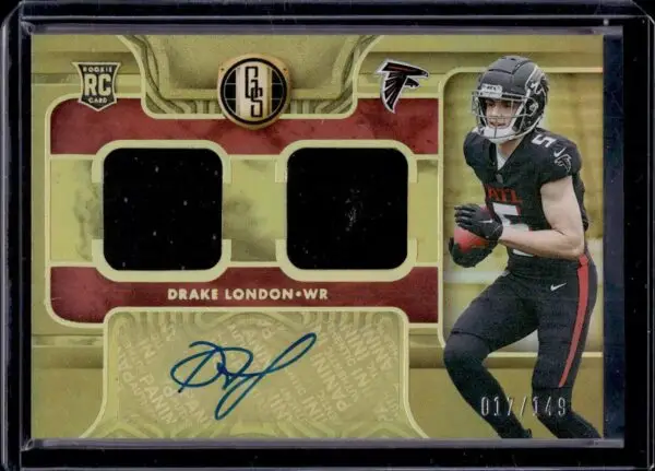 Drake London 2022 Panini Gold Standard Auto /149 RC Atlanta Falcons 253