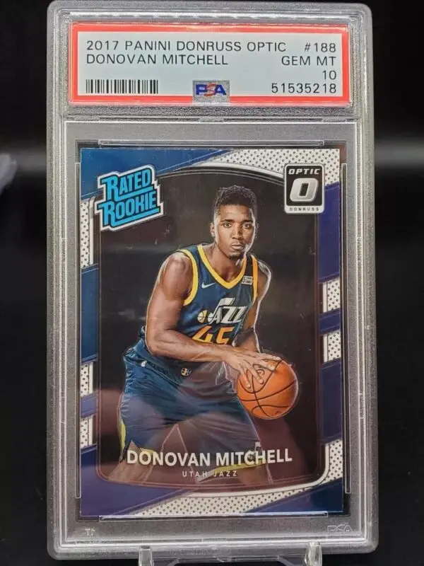 Donovan Mitchell 2017-18 Donruss Optic Rated Rookie Utah Jazz 188 PSA 10