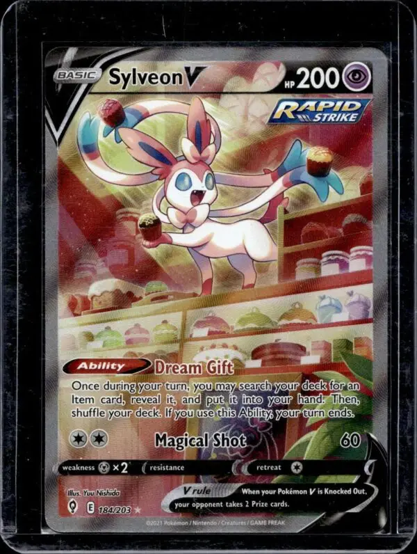 Sylveon V (Alternate Full Art) Pokemon SWSH07: Evolving Skies 184/203