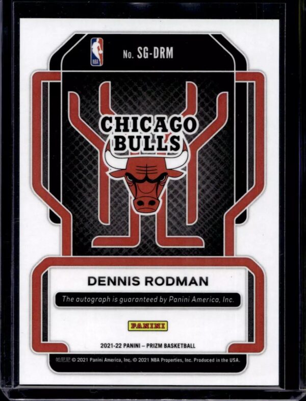 Dennis Rodman 2021-22 Panini Prizm Signatures Auto Chicago Bulls SG-DRM - Image 2