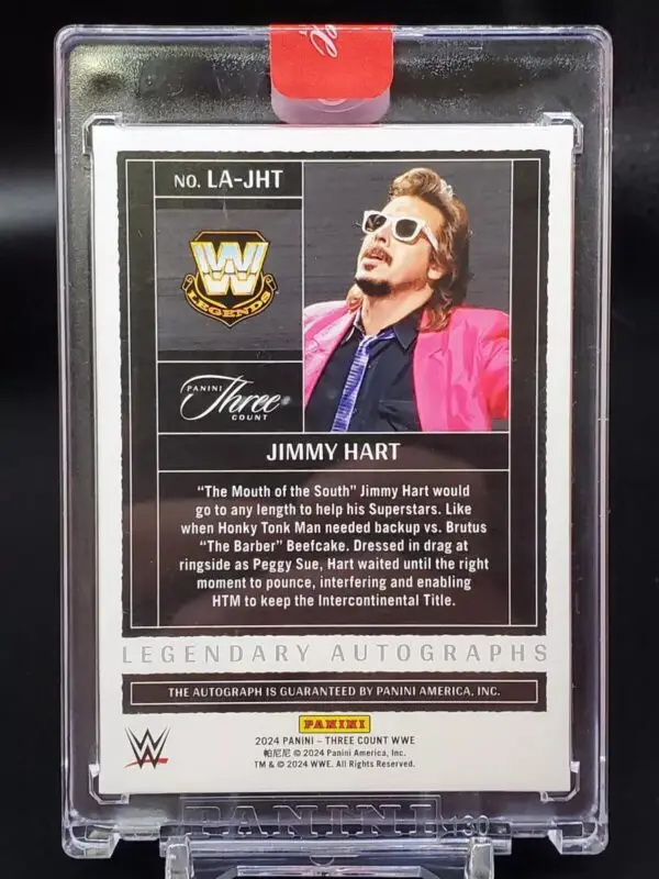 Jimmy Hart 2024 Panini Three Count WWE Legendary Auto /99 LA-JHT - Image 2