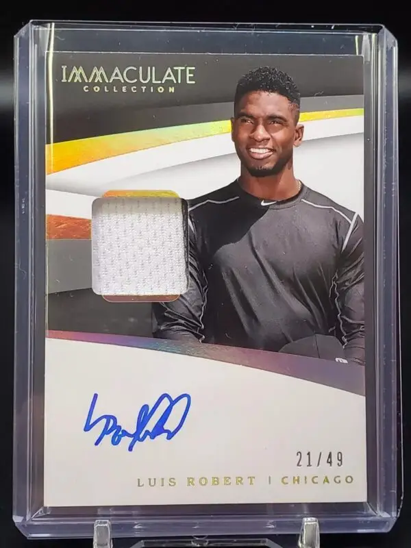 Luis Robert 2018 Panini Immaculate Relic Auto /49 Chicago White Sox IMS-LR