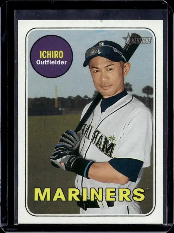 Ichiro 2018 Topps Heritage Reverse Error Seattle Mariners 716