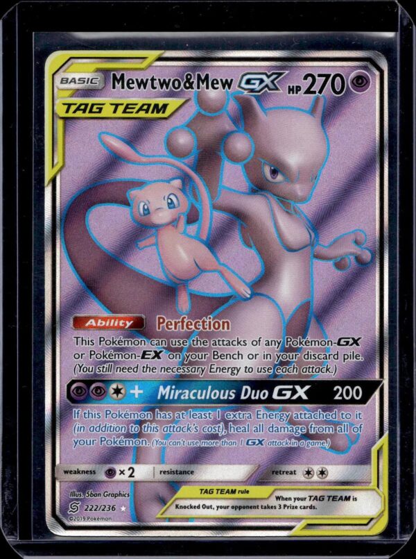 Mewtwo & Mew GX (Full Art) Pokemon SM - Unified Minds 222/236