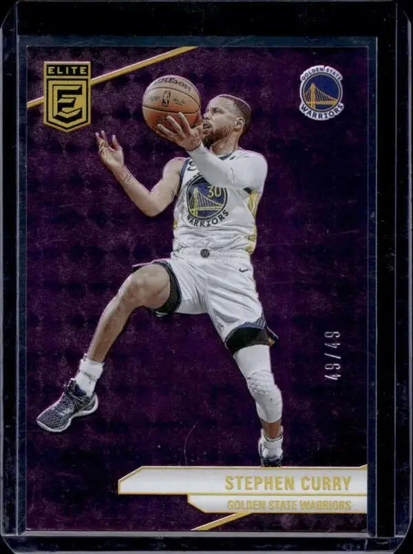 Stephen Curry 2023-24 Donruss Elite Purple /49 Golden State Warriors 132