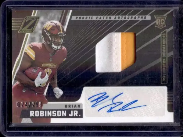 Brian Robinson Jr. 2022 Zenith Auto /299 Rookie Washington Commanders 227