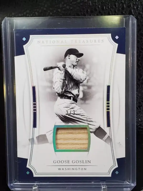 Goose Goslin 2017 National Treasures Bat Relic /3 Washington Senators 77