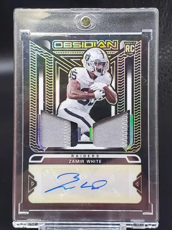 Zamir White 2022 Panini Obsidian RC Auto /25 Las Vegas Raiders RJI-ZWH