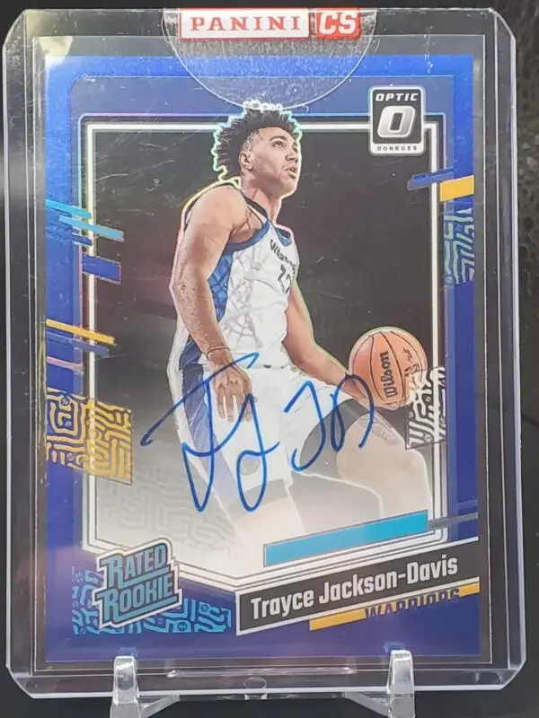 Trayce Jackson-Davis 2023-24 Donruss Optic Blue Rated Rookie Auto /49 Golden State Warriors 251