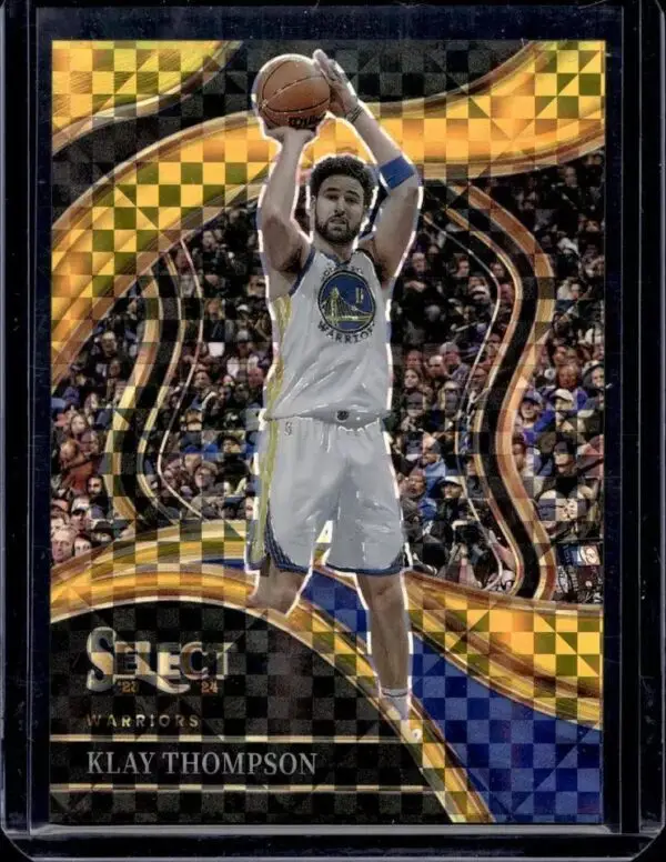 Klay Thompson 2023-24 Panini Select Gold Checker /10 Golden State Warriors 203