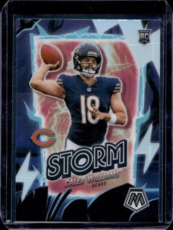 Caleb Williams 2024 Panini Mosaic Storm Silver Holo RC Chicago Bears 3