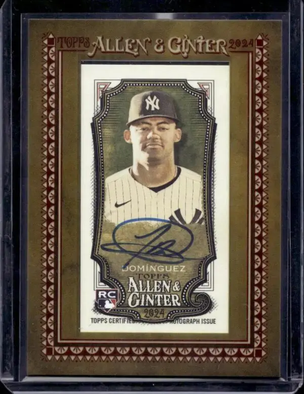 Jasson Domínguez 2024 Topps Allen & Ginter Framed Mini Auto RC Yankees MA-JD