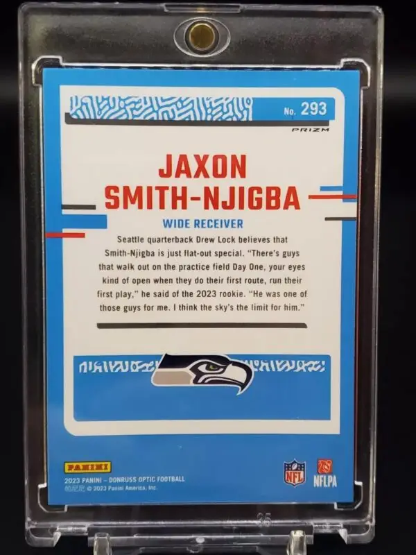 Jaxon Smith-Njigba 2023 Donruss Optic 100 Emoji Rated Rookie Seattle Seahawks 293 - Image 2