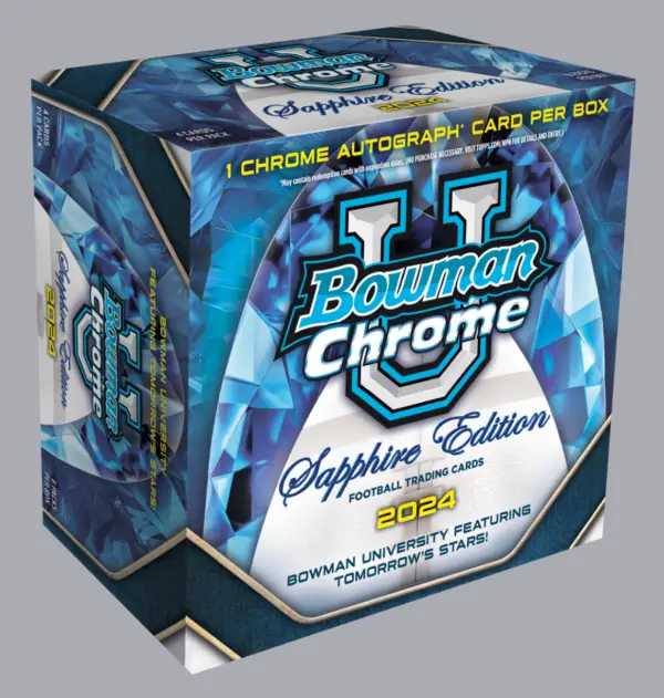 2024 Bowman University Chrome Football Sapphire Hobby Box