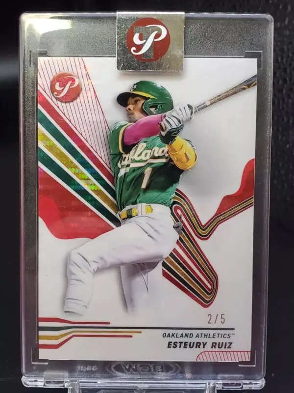 Esteury Ruiz 2024 Topps Pristine Red Pristine Refractor /5 Oakland Athletics 151