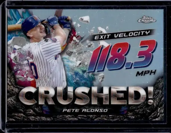 Pete Alonso 2024 Topps Chrome Update Crushed! New York Mets CR-18