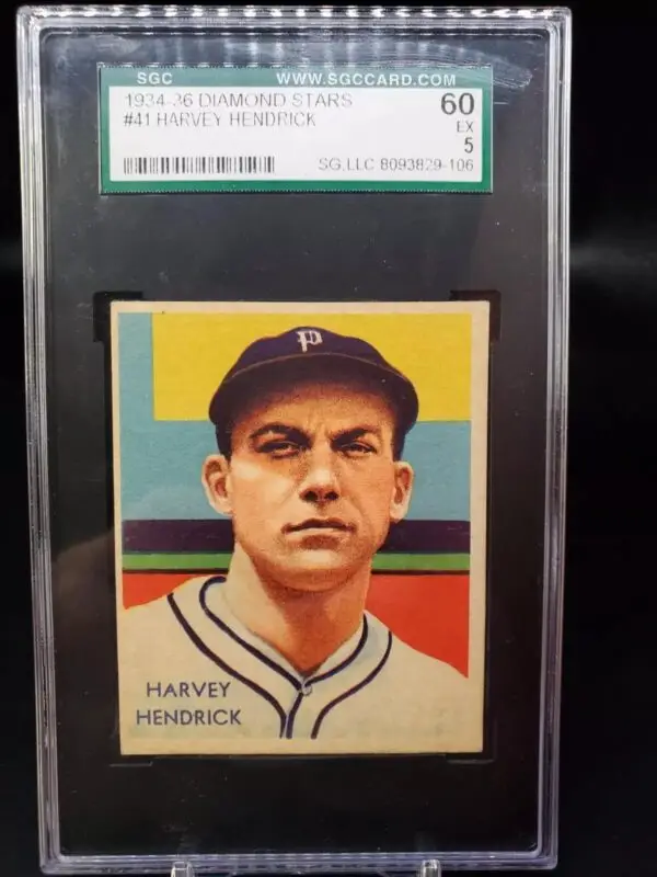 Harvey Hendrick 1934-36 Diamond Stars Philadelphia Phillies 41 SGC 5