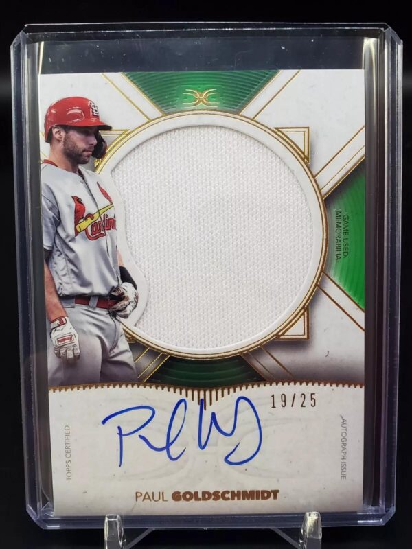 Paul Goldschmidt 2021 Topps Definitive Relic Auto /25 St. Louis Cardinals ARC-PG