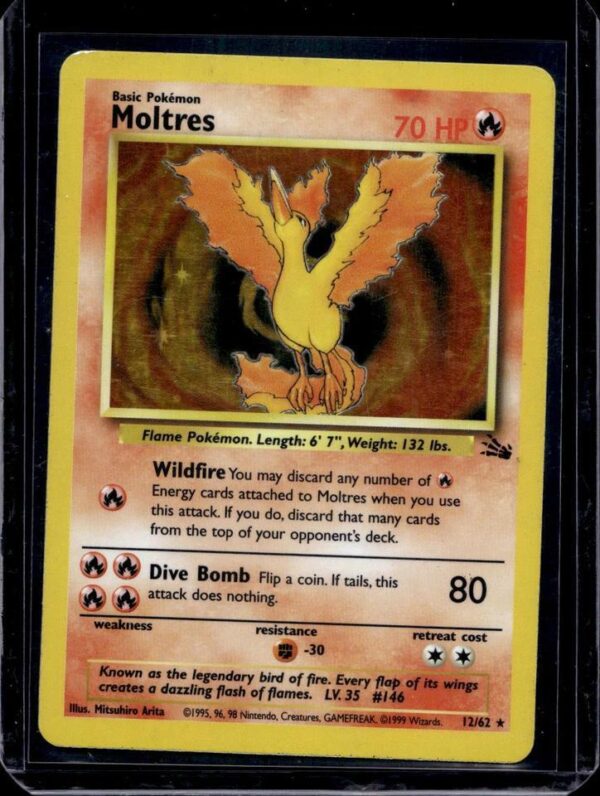 Moltres Holo Pokemon Fossil 12/62