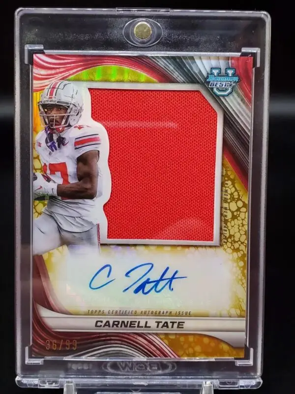 Carnell Tate 2024 Bowman Best U Prospect Jumbo Auto /99 Ohio State Buckeyes PJA-CT