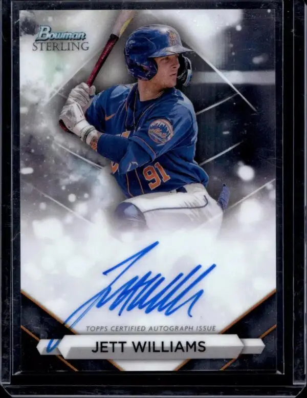 Jett Williams 2023 Bowman Sterling Prospect Auto New York Mets PA-JW