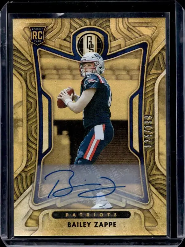 Bailey Zappe 2022 Panini Gold Standard Auto /199 New England Patriots 241