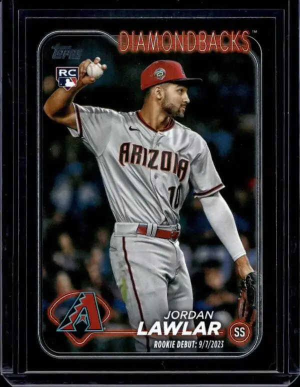 Jordan Lawlar 2024 Topps Update Black /74 RC Arizona Diamondbacks US41