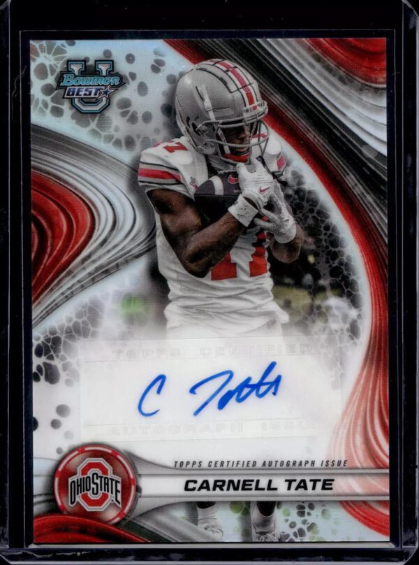 Carnell Tate 2024 Bowman University Best Auto Ohio State Buckeyes BOA-CT