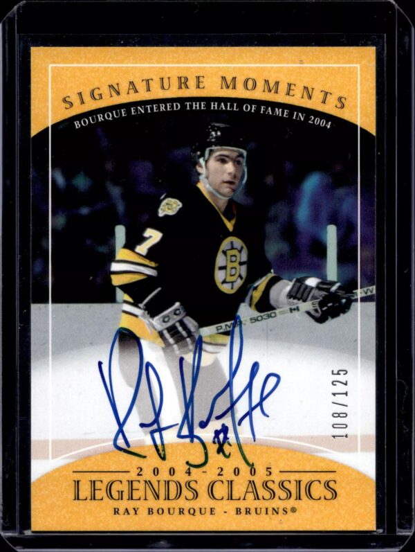 Ray Bourque 2004-05 Upper Deck Legends Classics Auto /125 Boston Bruins M53