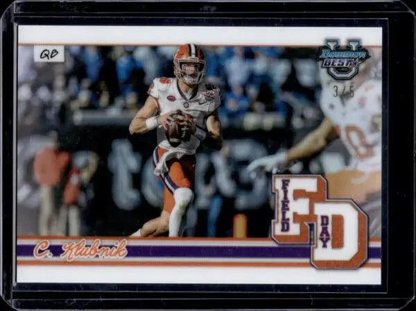 Cade Klubnik 2024 Bowman Best University Field Day White Refractor /5 Clemson Tigers FD-9