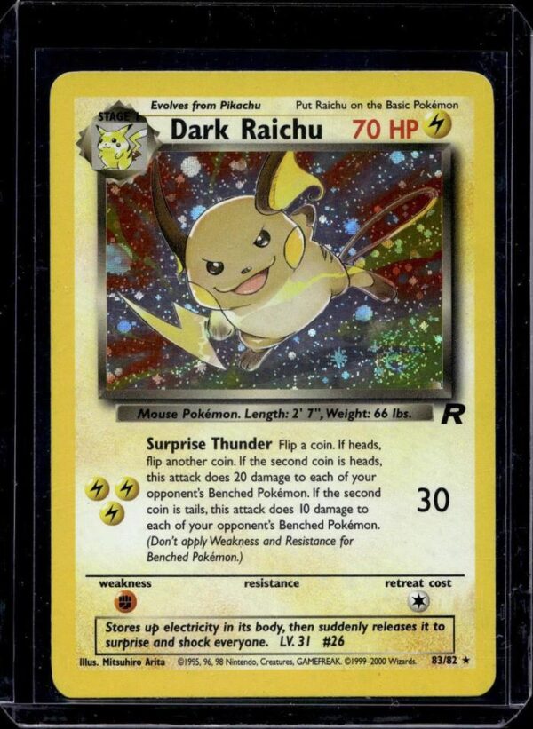 Dark Raichu Holo Pokemon Team Rocket 83/82