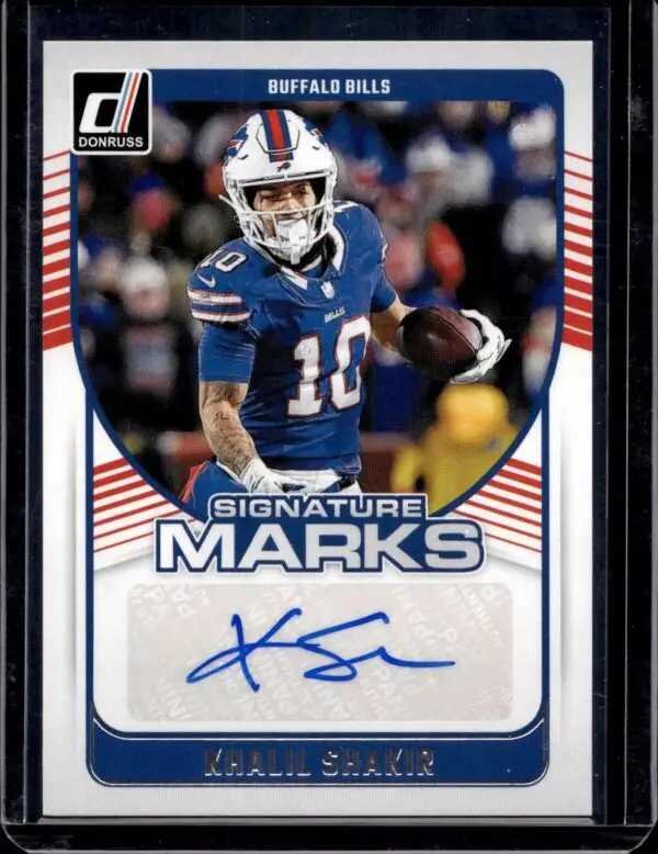 Khalil Shakir 2024 Donruss Signature Marks Auto Buffalo Bills SMA-KSH