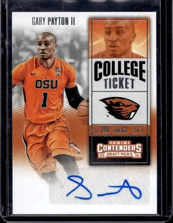 Gary Payton II 2016 Contenders Draft College Ticket Auto Oregon State Beavers