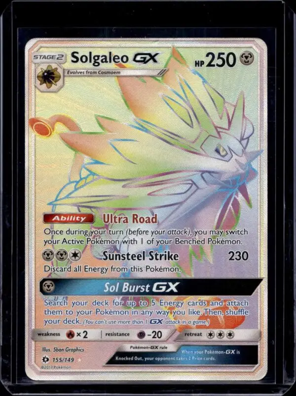 Solgaleo GX (Secret) Pokemon SM Base Set 155/149