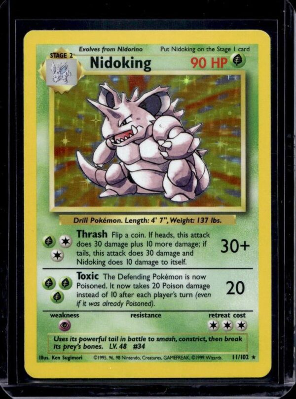 Nidoking Holo Pokemon Base Set 11/102