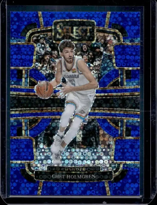 Chet Holmgren 2023-24 Panini Select Blue Disco Prizm /25 Oklahoma City Thunder 41