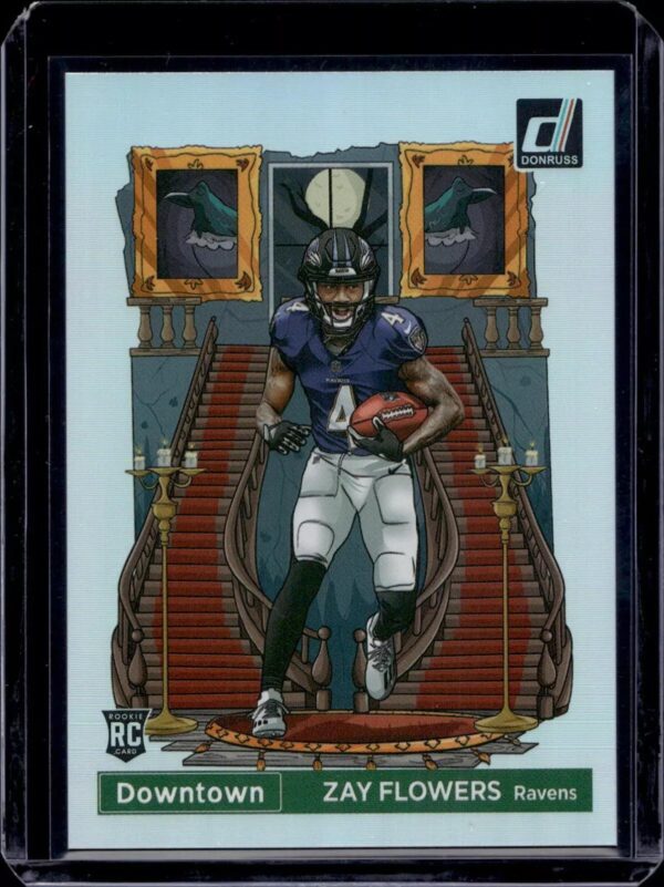 Zay Flowers 2023 Donruss Rookie Downtown SSP Baltimore Ravens D-17