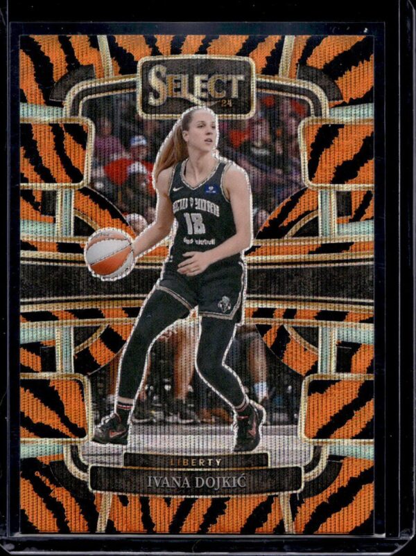 Ivana Dojkic 2024 Panini Select WNBA Tiger Prizm New York Liberty 28