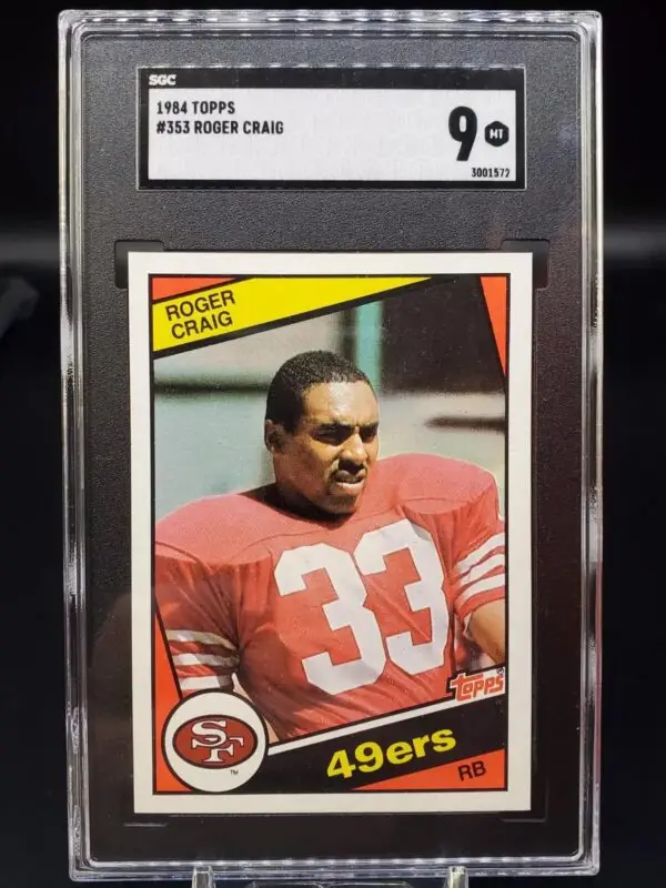 Roger Craig 1984 Topps Rookie RC San Francisco 49ers 353 SGC 9