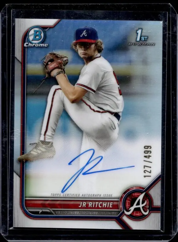 JR Ritchie 2022 Bowman Draft Chrome Refractor Auto /499 Atlanta Braves CDA-JR