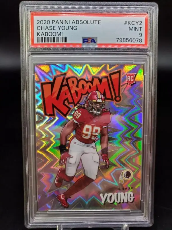 Chase Young 2020 Panini Absolute Kaboom RC Washington Redskins K-CY2 PSA 9