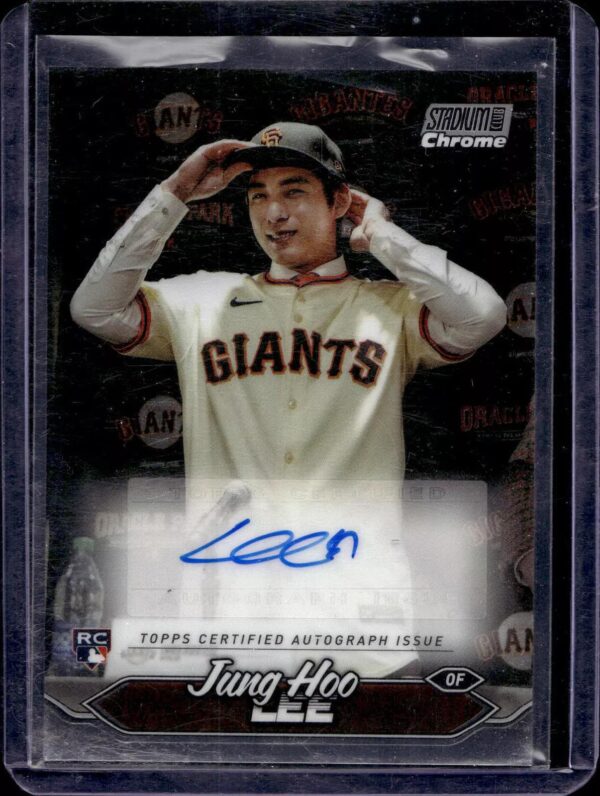 Jung Hoo Lee 2024 Stadium Club Chrome Auto RC San Francisco Giants SCCA-JHL