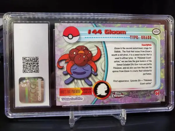 Gloom 2000 Topps Chrome Pokemon Series 1 44 CGC 10 - Image 2