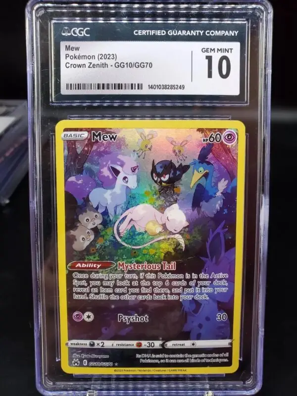 Mew Pokemon Crown Zenith GG10/GG70 CGC 10