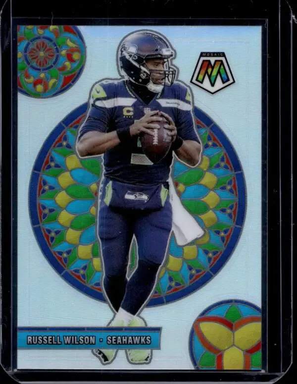 Russell Wilson 2021 Panini Mosaic Glass Mosaic Seattle Seahawks GM-7