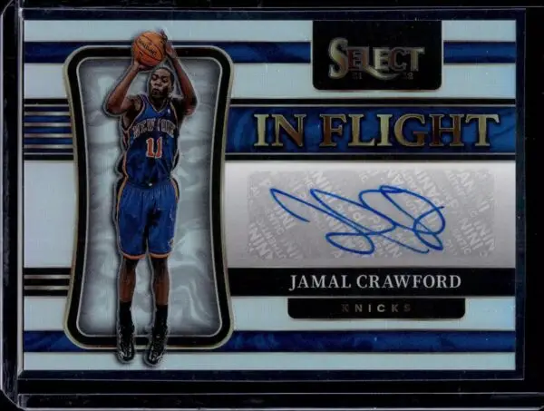 Jamal Crawford 2021-22 Panini Select In Flight Signatures Auto New York Knicks