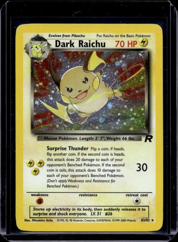 Dark Raichu Holo Pokemon Team Rocket 83/82