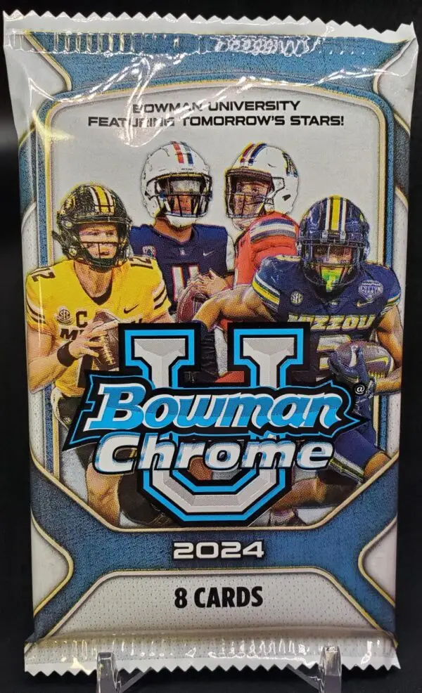 2024 Bowman University Chrome Football Jumbo Hobby Pack