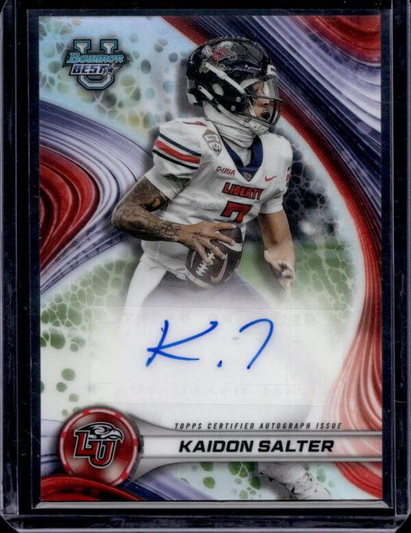 Kaidon Salter 2024 Bowman Best University Auto Liberty Flames BOA-KS