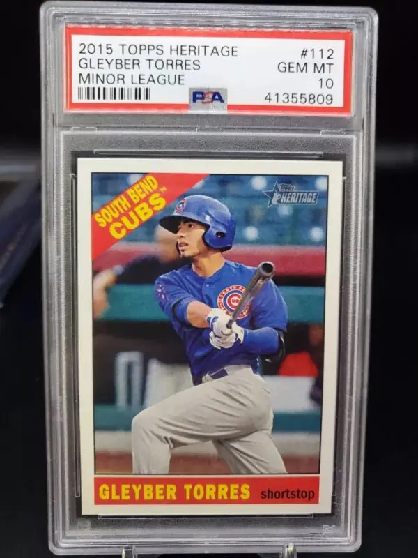 Gleyber Torres 2015 Topps Heritage Minor League South Bend Cubs 112 PSA 10